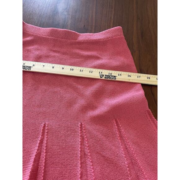 J.S.S womens knitwear skirt P pink pleated short stretch classic U.S.A wool - Picture 7 of 7